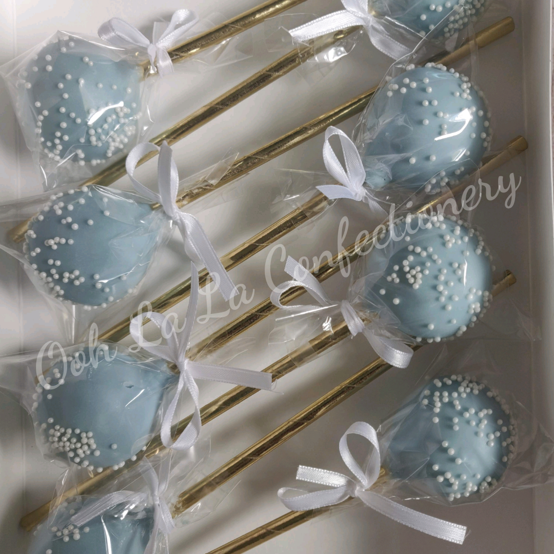 baby rattle cake pops for a girl